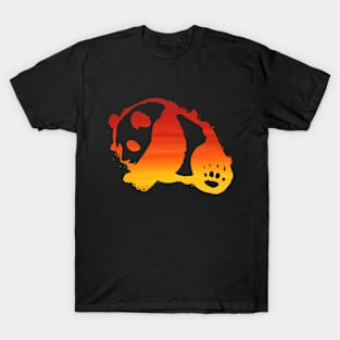 Panda In Sunset Colors T-Shirt